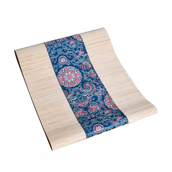 Bamboo Table Runner, Hand Woven Table Mat, Heat Resistant Washable Placemats with Coffee Table Decor, Insulation Placemat for Party Dining Table Decor