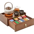 thumbnail image 1 of Bamboo Tea Bag Organizer, Tea Organizers and Storage Box, Tea Caddy with 8 Adjustable Compartments, Wooden Tea Station Chest Display, Organizador De Te, Brown, 1 of 4