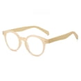 thumbnail image 1 of Bamboo Temple Reading Glasses Retro Round Brown Reading Glasses for Men and Women Classic Readers +2.00, 1 of 4