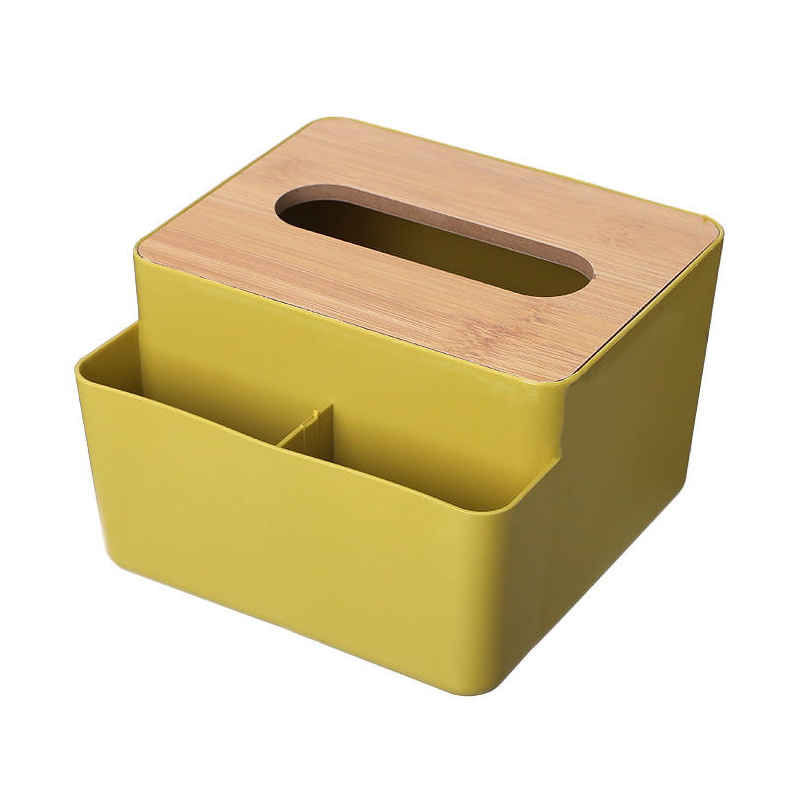 Bamboo Tissue Box Cover, Rectangular Tissue Box Holder for Bathroom