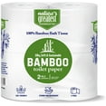 thumbnail image 1 of Bamboo Toilet Paper - 4-Rolls - 2-Ply Made From Tree-Free, 100% Bamboo Fibers, Septic Safe, RV Safe - Eco-Friendly, Soft and Sustainable Packaging May Vary, 1 of 5