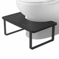 thumbnail image 1 of Bamboo Toilet Stool for Bathroom, iMounTEK 7 Inch Toilet Stool with Strong Steel Frame for Potty Training for Adults Children, 1 of 8