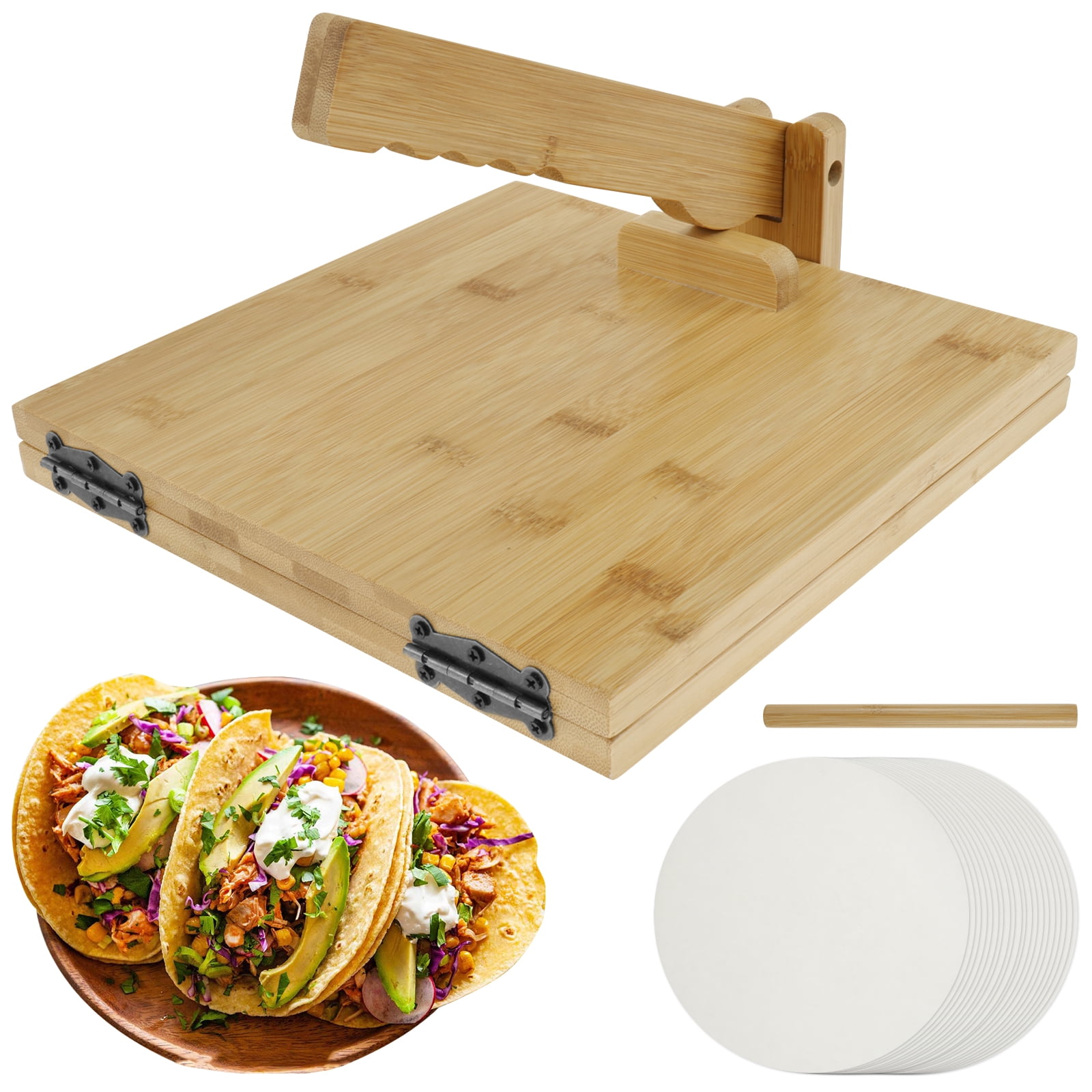 Chef Tacos Authentic Cast Iron Tortilla Press, 8-Inch | WhichOne