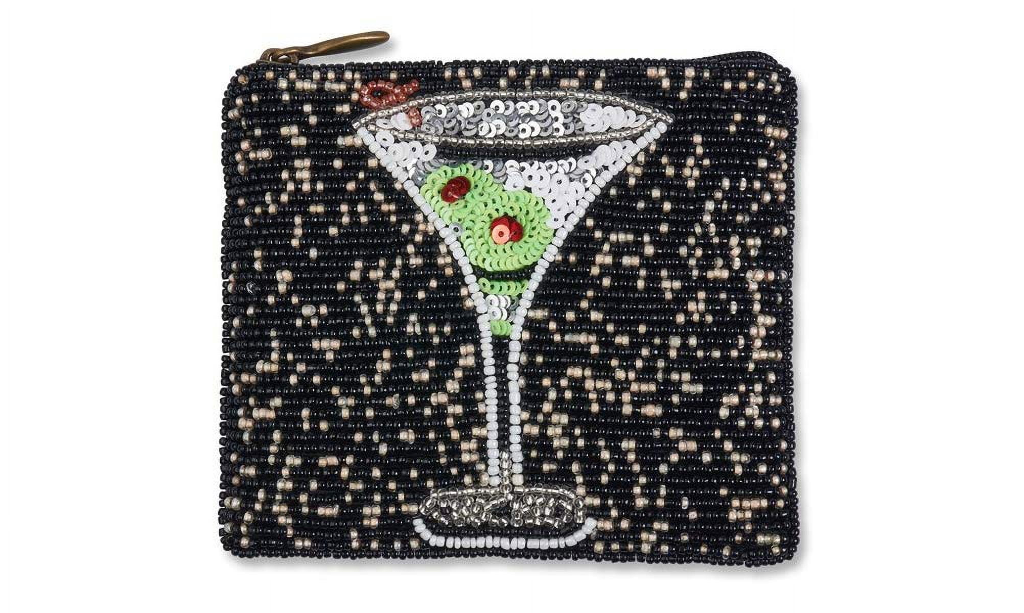 Bamboo Trading Company Colorful Seahorse Club Bag - Embroidered Crossbody Or Wristlet