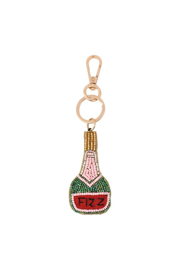 Bamboo Trading FIZZ Beaded Bag Charm, 4-Inches Length, Multicolor