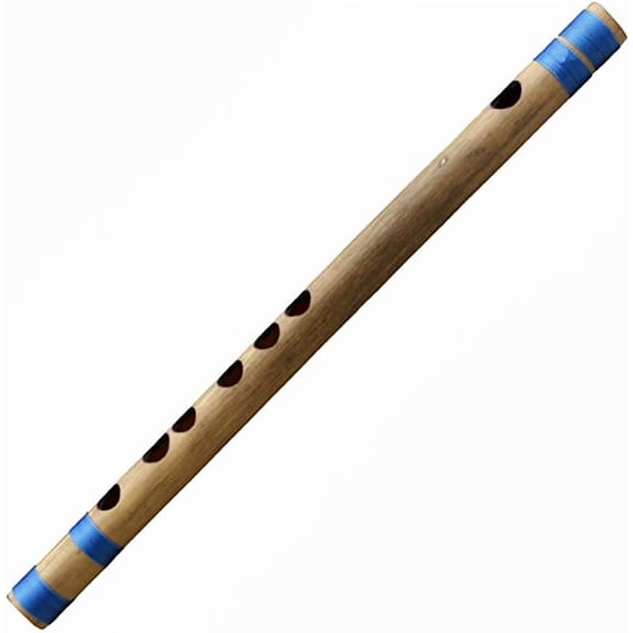 Bamboo Transverse Flutes Indian Bansuri (A# Tune) Woodwind Musical Instruments for Beginners/Professional 28 CM