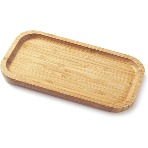 Bamboo Tray9.8 x 5.5 x 0.8 inchBamboo Vanity Tray, Bathroom Counter Tray, Toilet Tank Top Tray for Organizing and Decor Display