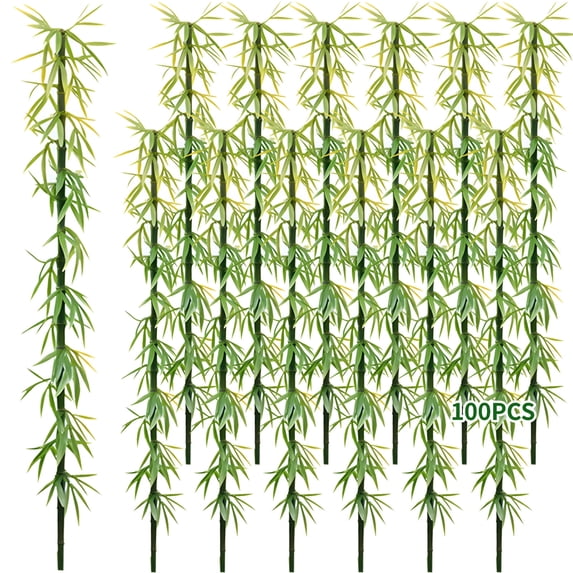 100 Pcs Bamboo Tree Models,12 cm Flexible Wire Trunks for DIY Landscape, Diorama, Train Set, Architectural Models, Hobby and Craft Supplies