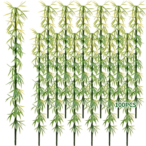 100 Pcs Bamboo Tree Models,12 cm Flexible Wire Trunks for DIY Landscape, Diorama, Train Set, Architectural Models, Hobby and Craft Supplies