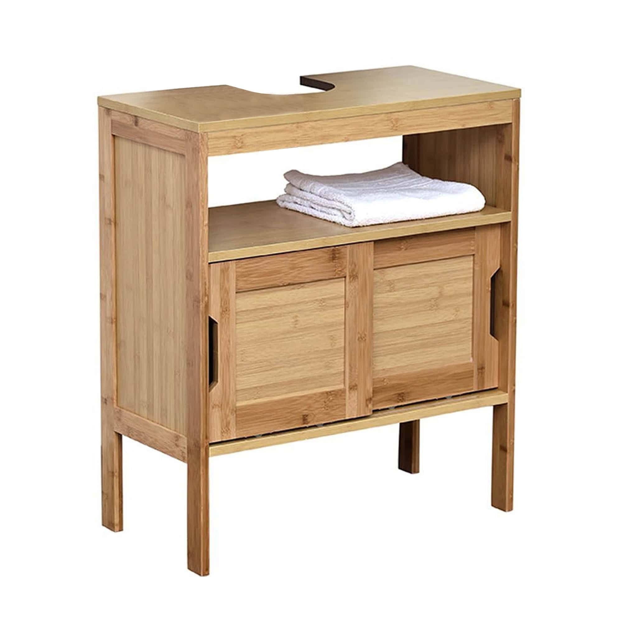 Mahe Bamboo Freestanding Under-Sink Bathroom Cabinet