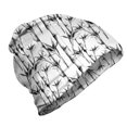 thumbnail image 1 of Bamboo Unisex Beanie, Exotic Plants Stems Jungle, Hiking Outdoors, Charcoal Grey and White, by Ambesonne, 1 of 1
