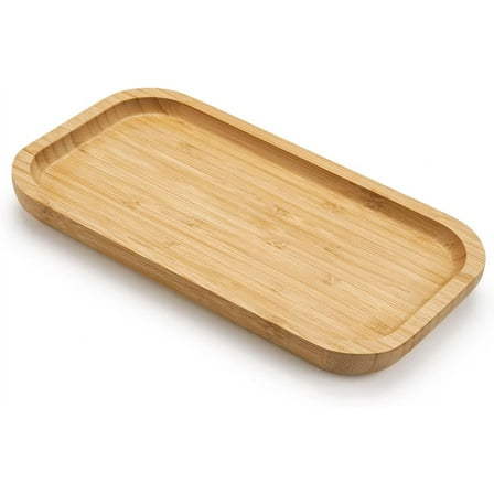Bamboo Vanity Tray, Bathroom Counter Tray, Toilet Tank Tray, Bathroom Tray for Organizing and Home Decor, 11.8 x 5.1 x 0.8 inch