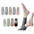 thumbnail image 1 of Bamboo Viscose Pilates Socks Compression Non Slip Cushioned Anti Blister Moisture Wicking Yoga Socks A145, 1 of 6