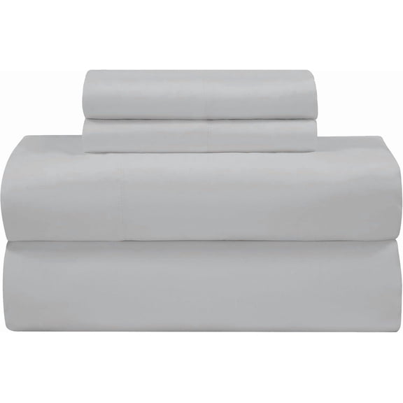 Bamboo Viscose Queen Sheet Set - Cooling Bed Sheet Set - 1 Fitted, 1 Flat & 2 Pillowcase - Fits Up to 16" - Organic Viscose Derived from Bamboo - Bedding Sheet Set (Queen, Nimbus Cloud)