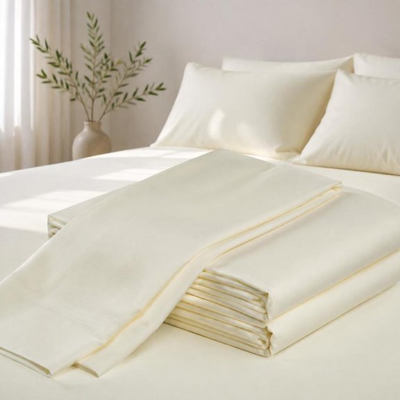 Bamboo Viscose Sheet Set, Full 4-Piece, Oeko-Tex Certified, 300 Thread Count, Deep Pocket Fit