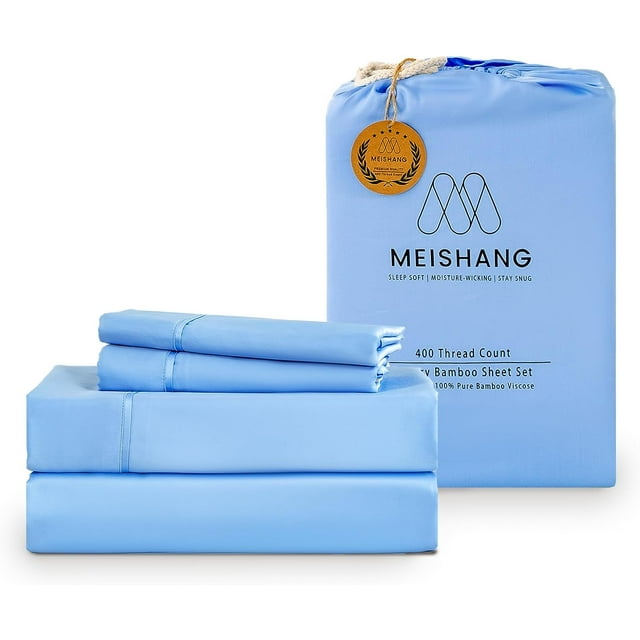 Bamboo Viscose Sheet Set Queen Size 100 Pure Organic Viscose 400TC
