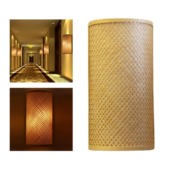 Bamboo Wall Sconces Vintage Light Fixture , Wall Mount Lamp, Modern Sconce Lighting for Living Room Bedroom Hallway Bar