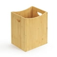 thumbnail image 1 of Bamboo Waste Bin in Natural Bamboo Color home Trash Can, 1 of 7