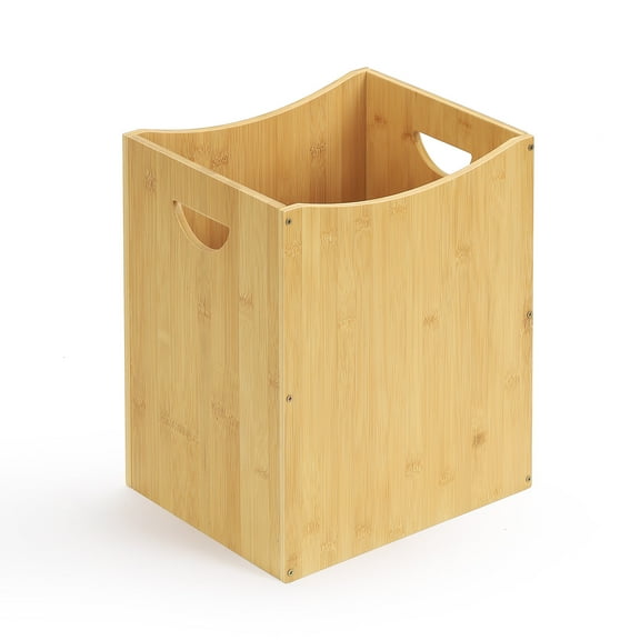 Bamboo Waste Bin in Natural Bamboo Color home Trash Can