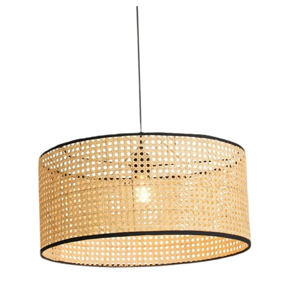 Bamboo Weave Round Pendant Light Fixture Kitchen Ceiling Lamp Chandelier Medium