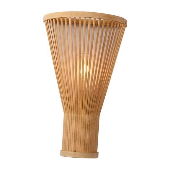 Bamboo Wickert Wall Lamp Sconce Weave for Living Room Restaurant Decoration