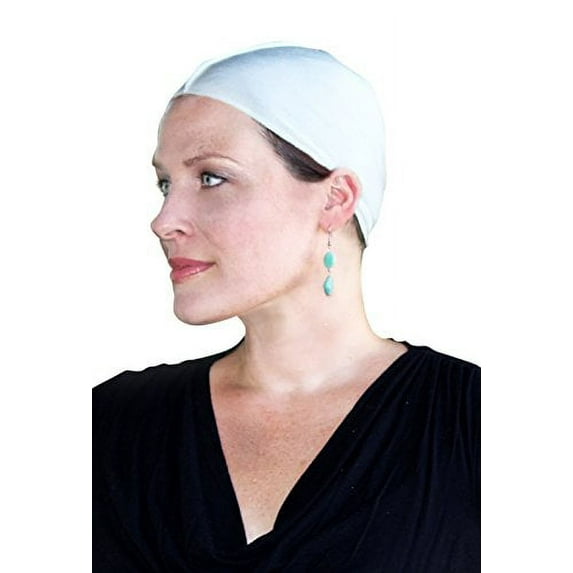 Bamboo Wig Cap and Soft Chemo Hat Liner for Hair Loss (CREAM)