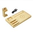 thumbnail image 1 of Bamboo Wireless Charging Stand, Wireless Charging Station Charging Dock, Bamboo Phone Holder Fast Charger Stand for Tablet, Phone, 1 of 11