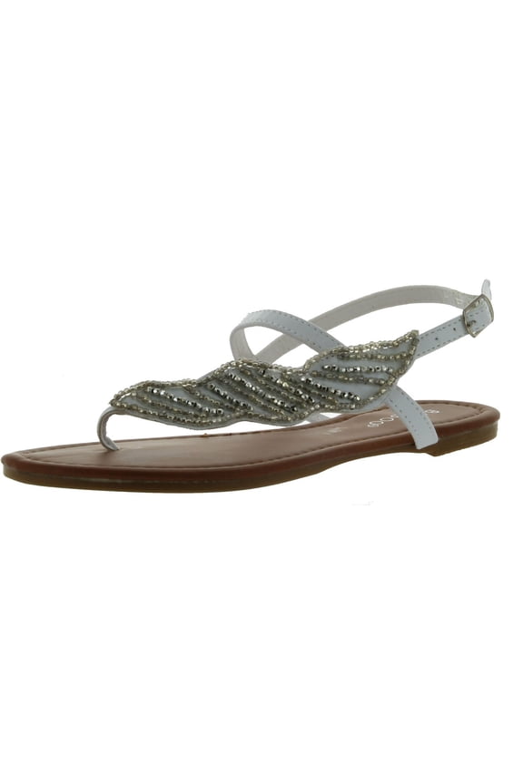 Women Amused-03 sandals, White PU, 8.5
