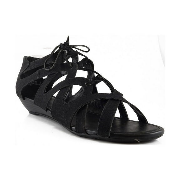 Bamboo Women DENISA-85 Lace-Up Closed Back Sandals