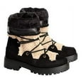 thumbnail image 1 of Bamboo Women's Dressy Black Suede Fur Shaft Boot w/Shoe Laces, 1 of 5