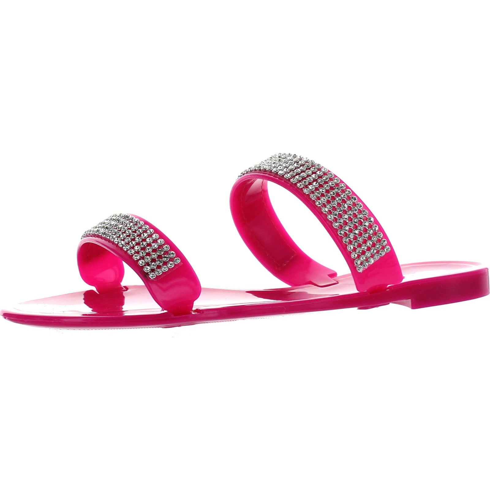 Bamboo Womens Dalia-03 Double Band Jelly Sandals - Walmart.com