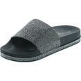 thumbnail image 1 of Bamboo Womens Dazzling-01S Open Toe Jeweled Rhinostone Slide Flip Flops Flat Sandal Slippers, 1 of 7