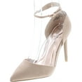 thumbnail image 1 of Bamboo Womens Riseup-08 Fashion Dress Pumps Shoes, Nude Faux Suede, 7.5, 1 of 7