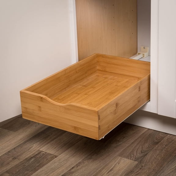 Bamboo Wood 14-inch Pull Cabinet Drawer