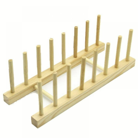 Bamboo And Wood Cutlery Tableware Drain Plate Dry Drainer Storage Rack Vertical Kitchen Cabinet Storage Rack For Plates/Plates/Bowls/Cup/Pot Lids/Books