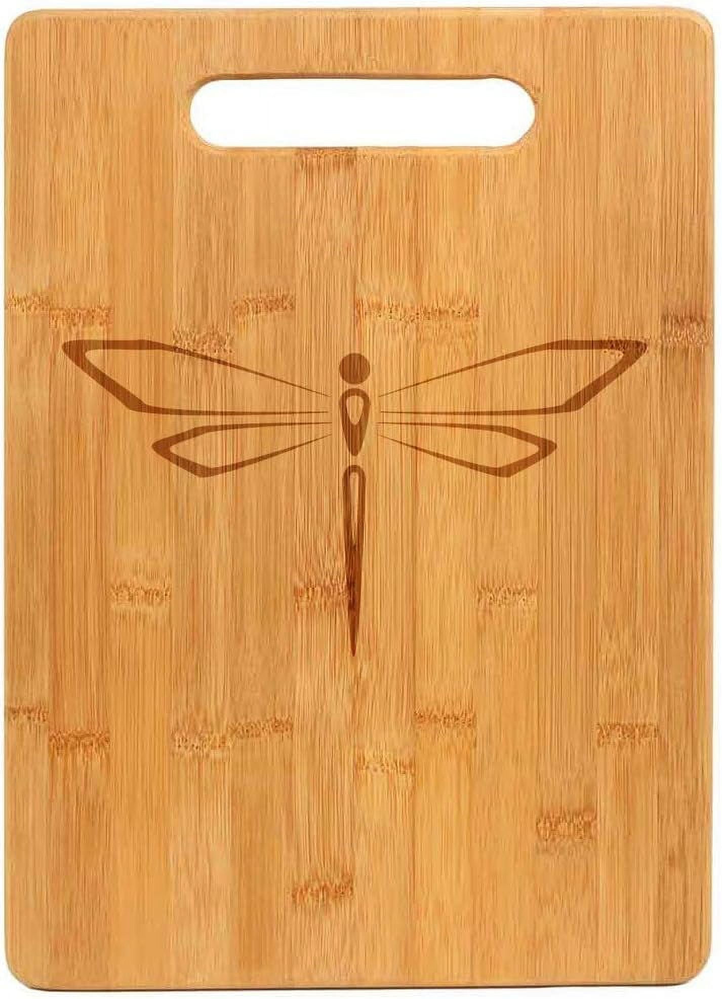 Bamboo Wood Cutting Board Dragonfly