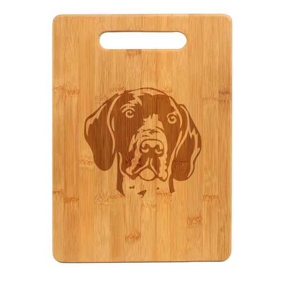Bamboo Wood Cutting Board German Shorthaired Pointer Face
