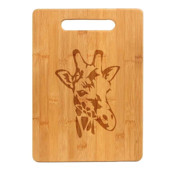 Bamboo Wood Cutting Board Giraffe Head
