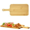 thumbnail image 1 of Bamboo Wood Cutting Board with Handle | Multipurpose Kitchen Chopping & Serving Board for Pizza, Bread, Cheese, Charcuterie, Fruits & Vegetables | Eco-Friendly, Easy Grip, 3 Size Options, 1 of 6