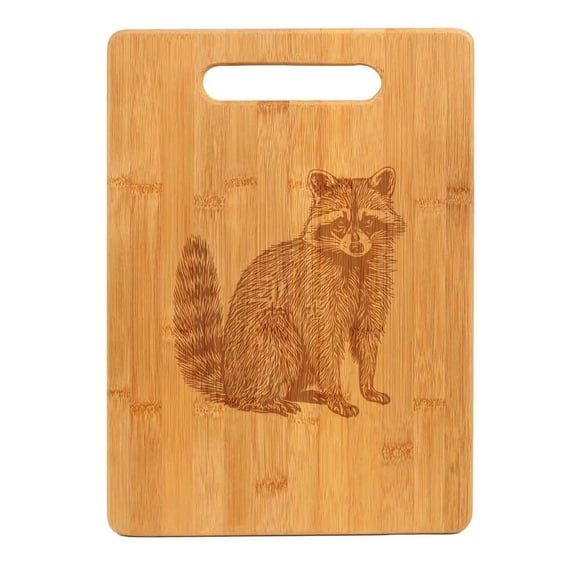 Bamboo Wood Cutting Board Raccoon