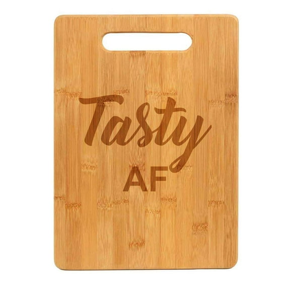 Bamboo Wood Cutting Board Tasty AF Funny