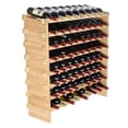 thumbnail image 1 of Bamboo Wood Display Shelf 8-Tier 72 Bottle Stackable Modular Wine Rack, 1 of 1