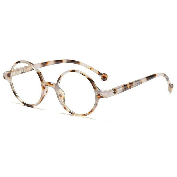 Bamboo Wood Full Frame Reading Glasses with Anti-Fog, Anti-Blue Light Resin Lenses for Round Faces