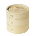 thumbnail image 1 of Bamboo Wood Steamer Outdoor Camping Bowl Cup Steamer for Home Kitchen for Picnic BBQ Size M, 1 of 8