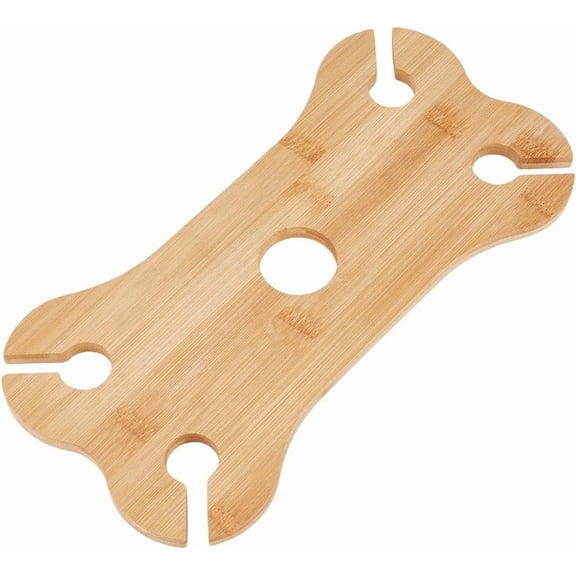 Bamboo Wood Wine Glass Rack Under Cabinet Goblet Storage Hanger Stemware Holder Bone 150x300x10mm