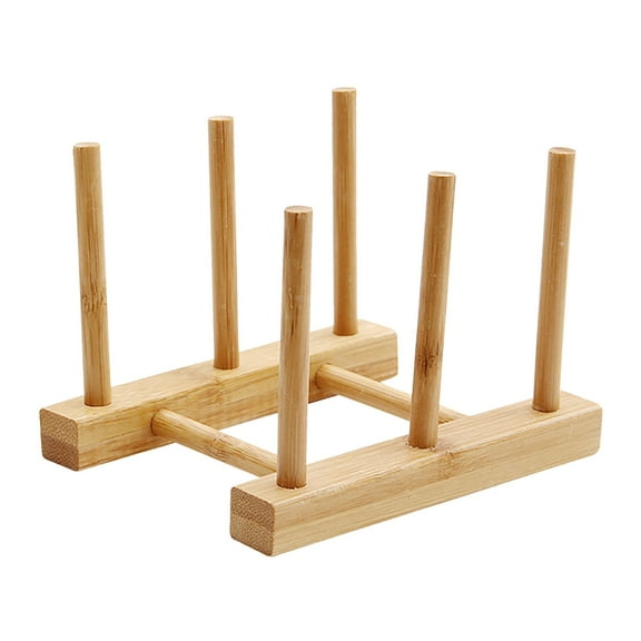 Bamboo Wooden Dish Rack Dishes Drainboard Drying Drainer Storage Holder Stand Kitchen Cabinet Organizer for Dish Plate Bowl Cup Pot Lid Book Tableware Storage Rack