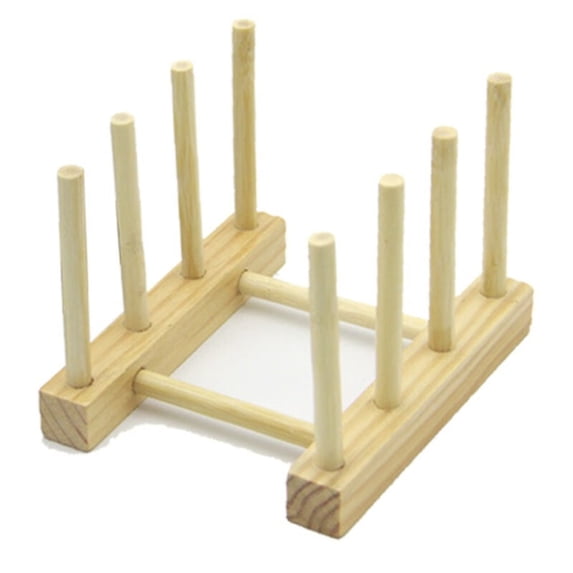 Pretty Comy Bamboo Wooden Dish Rack Plates Holder Kitchen Storage Cabinet Organizer For Dish / Plate / Bowl / Cup / Pot Lid / Cutting Board