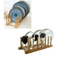 thumbnail image 1 of Bamboo Wooden Dish Rack, Plate Rack Stand Pot Lid Holder, Kitchen Organizer, 1 of 6