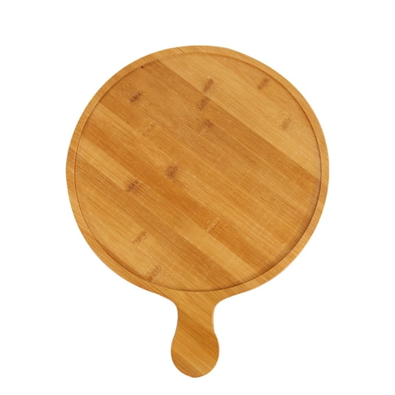 Bamboo Wooden Round Pizza Tray Cafe Dessert Baking 14 Inches