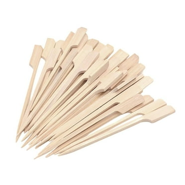 Bamboo Wooden Skewers BBQ skewers Kebabs Fruit Picks O3D9